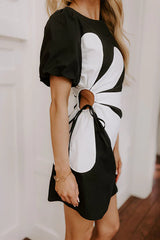 Make A Statement Cut Out Mini Dress in Black