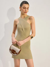 Knit Criss-Cross Mini Dress