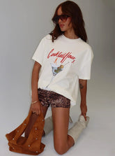 Unwind In Peace Oversized Tee White
