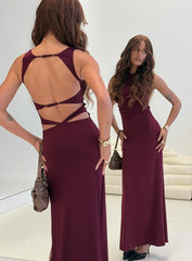 Undeniable Cut Out Maxi Dress Plum