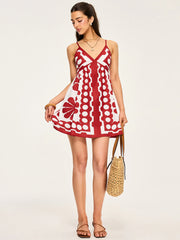 Floral Print Spaghetti Strap Dress