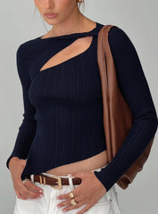 Ellara Long Sleeve Top Blue