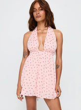 Saddler Mini Dress Pink Floral