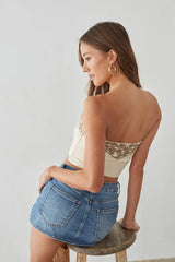 Montana Strapless Western Embroidered Top