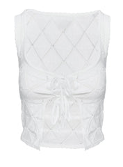 Giulia Knit Top White