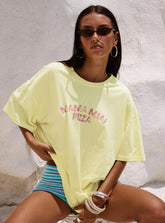 Made With Love Graphic Top Pastel Yellow