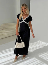 Barbarita Lace Maxi Dress Black