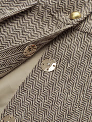 Snap Button Plaid Pleated Mini Dress