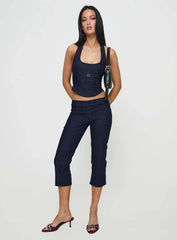 Nasya Halter Top Indigo