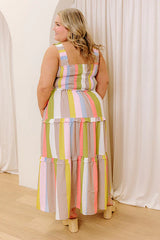 Sunny Stroll Stripe Maxi Dress Curves