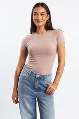 Pink T Shirt Short Sleeve Crew Neck Supersoft