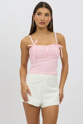 Pink Mesh Singlet Top