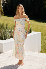 Coloured Canvas Maxi Dress Green