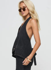 Hills Halter Washed Black
