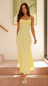 Margo Midi Dress - Yellow
