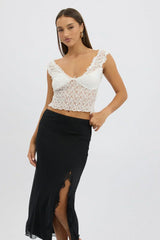 White Lace Top Sleeveless