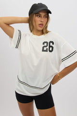 White Graphic Tee Short Sleeve