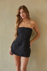 Margaret Strapless Romper Mini Dress