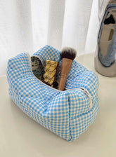 My Everything Pouch Blue Gingham