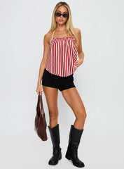 Full Of Flash Top Red Stripe