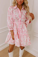 Memory Lane Floral Mini Dress in Pink