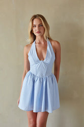 Yvonne Corset Gingham Mini Dress