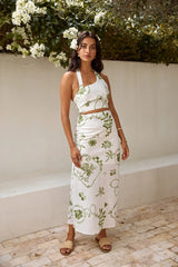 Over The Hedges Maxi Skirt Green