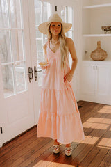 Sunny Horizon Maxi Dress in Blooming Dahlia