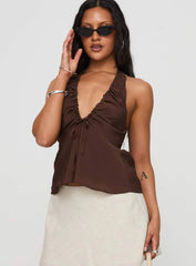 Gadot Halter Top Brown