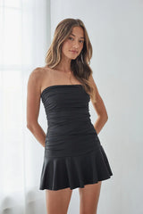 Alora Strapless Ruched Mini Dress