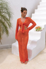 Terra Maxi Skirt Orange