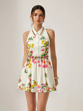 Floral Print Belted Mini Dress
