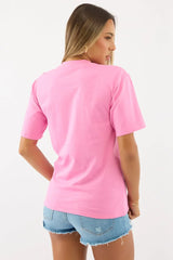 Pink Graphic Tee Short Sleeve