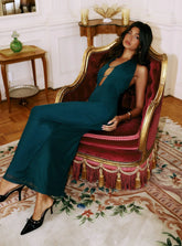 Heartseeker Halter Maxi Dress Forest Green