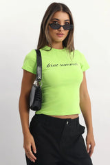 Green Graphic Tee Short Sleeve
