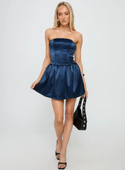 Forevermore Strapless Mini Dress Navy