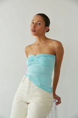 Callie Asymmetrical Twist Front Tube Top