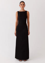 Cherish You Buckle Maxi Dress - Shadow