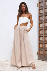 All spaced out Jumpsuit Beige