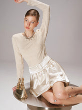 Satin Effect Panel Textured Mini Dress