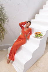 Terra Maxi Skirt Orange