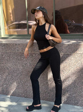 Truth Be Told Straight Leg Pant Black