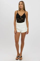 Black Singlet Top Lace