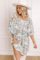 Wisteria Wonder Mini Dress in Sage