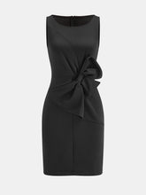 Bow-Accented Sleeveless Sheath Dress