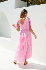 Aurora Glow Pink Maxi Dress