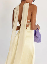 Masterpiece Strapless Maxi Dress Yellow