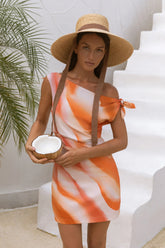 Xanthe Kisses Mini Dress Orange