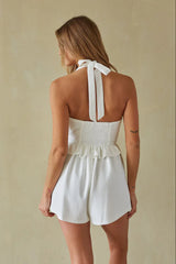 Trisha Halter Ruffle Romper