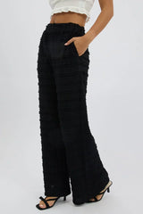 Black Wide Leg Pant Lace